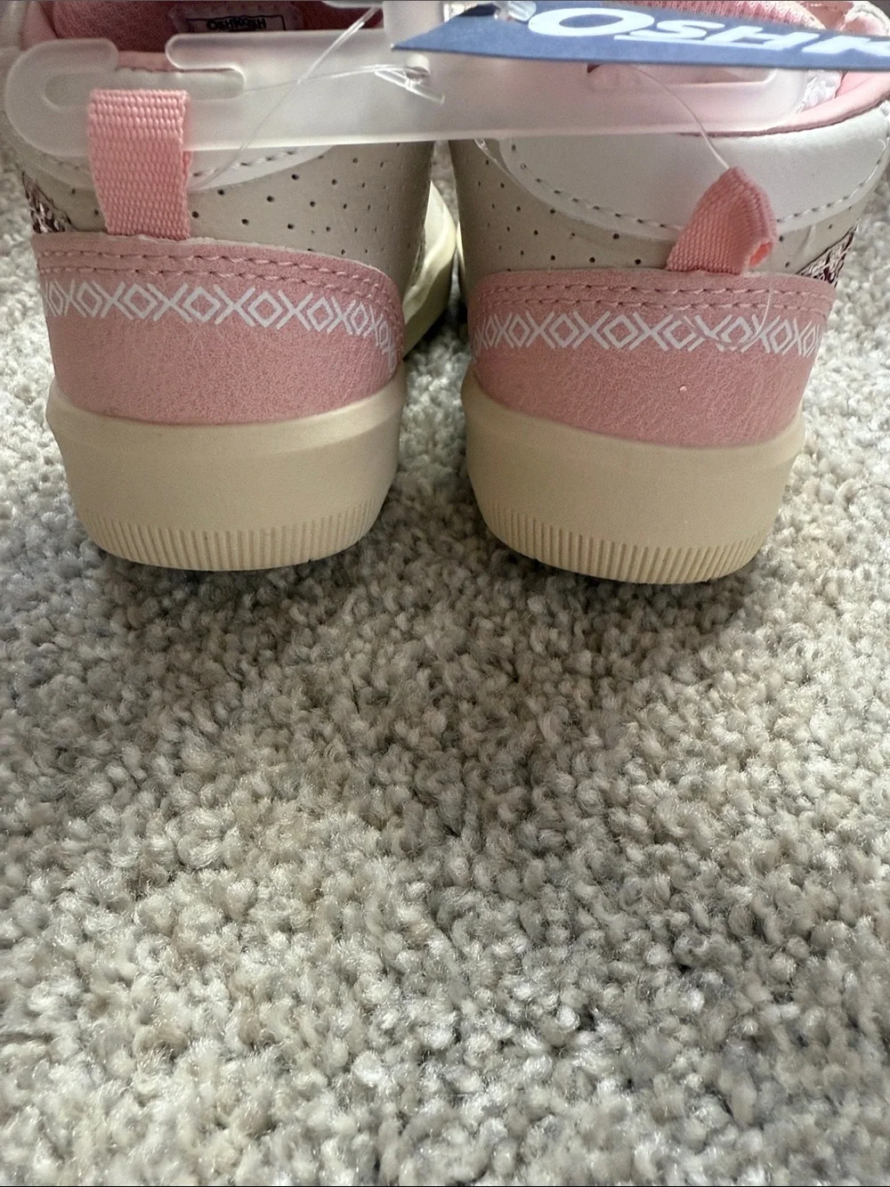 NEW Toddler Pink and Cream High-Top Sneakers
